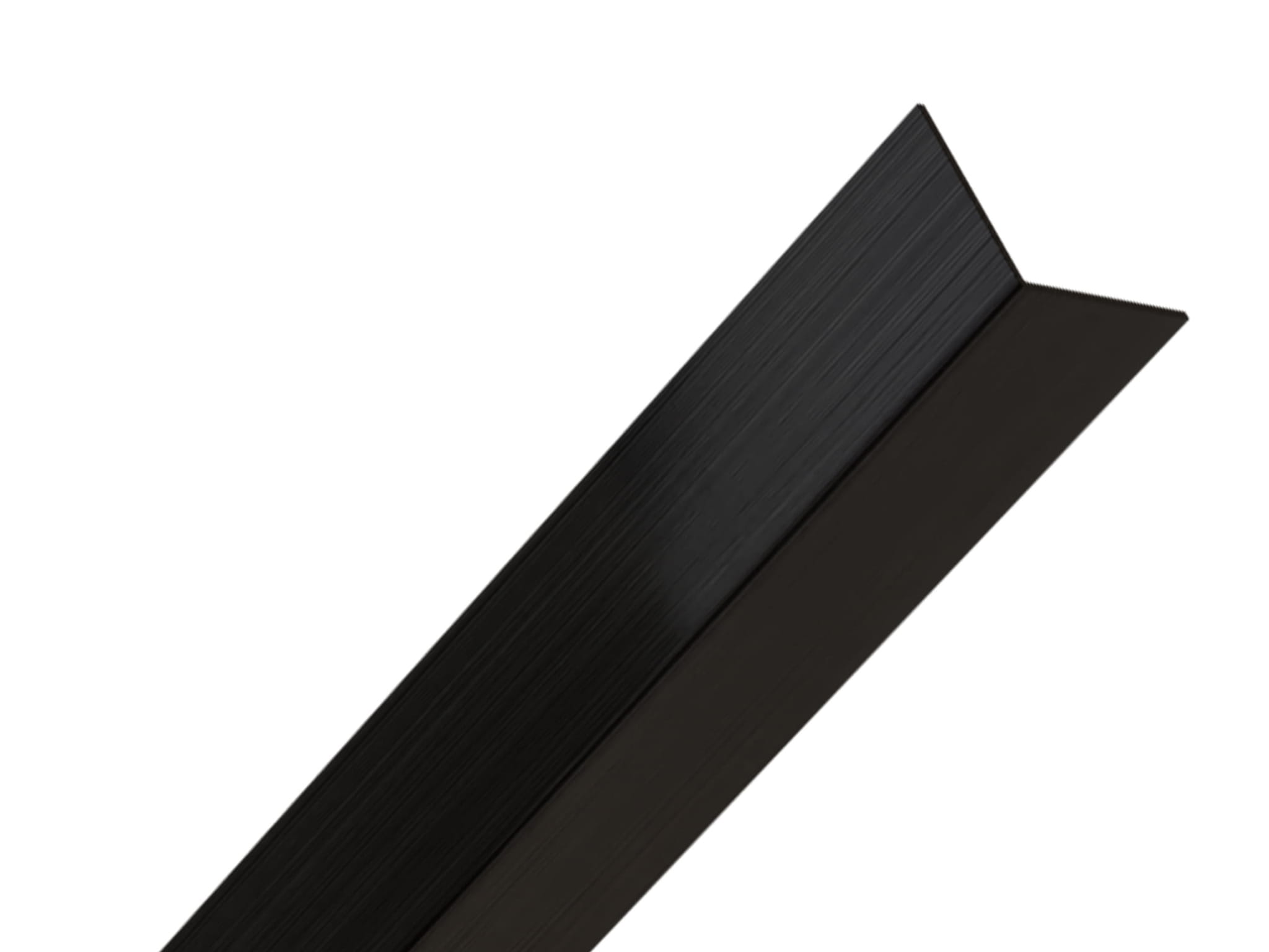 Narożnik wykończeniowy zewnętrzny czarny szczotkowany 270 cm x 2 cm x 2 cm
